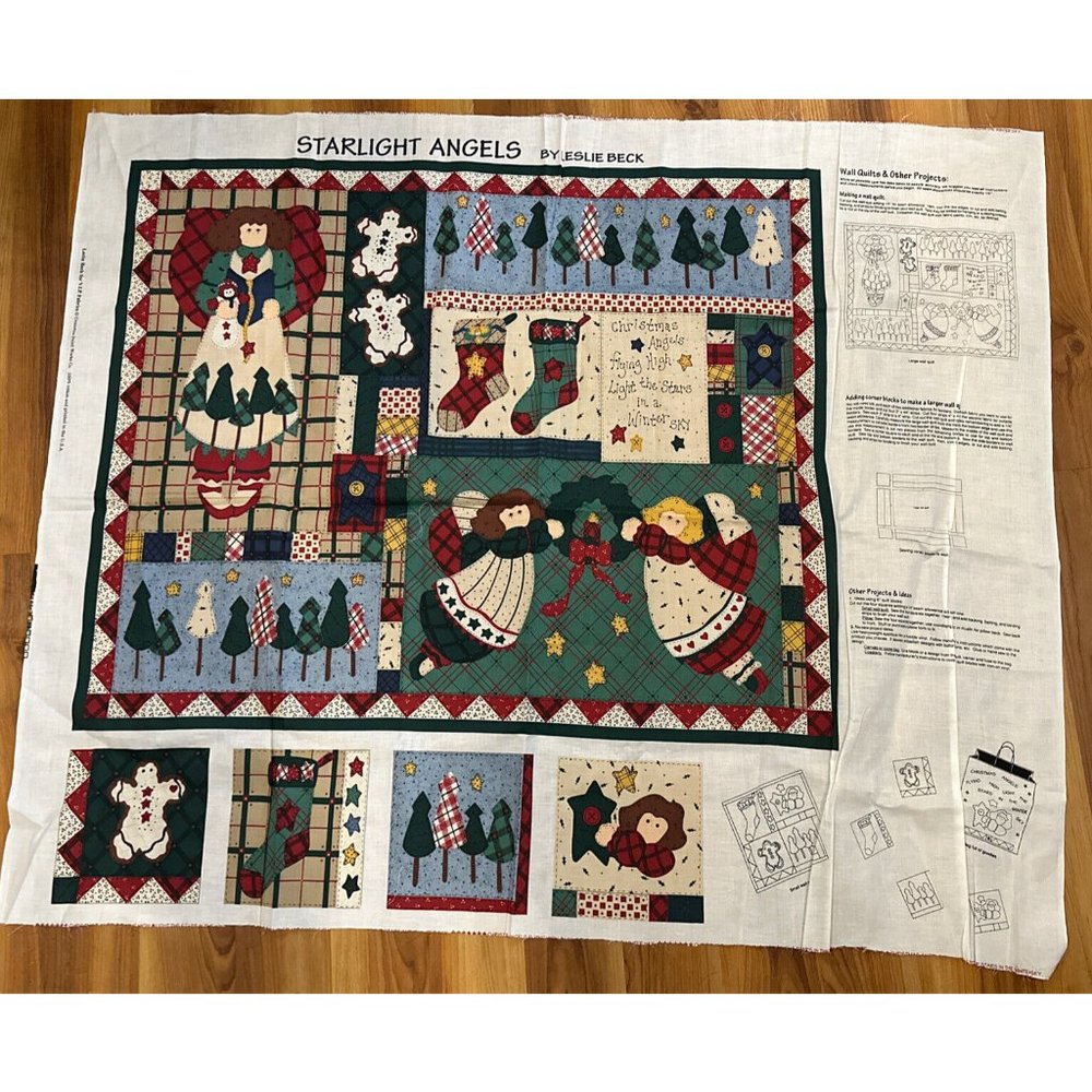 Cranston Starlight Angels Wall Quilt by Leslie Beck Cut and Sew Fabric